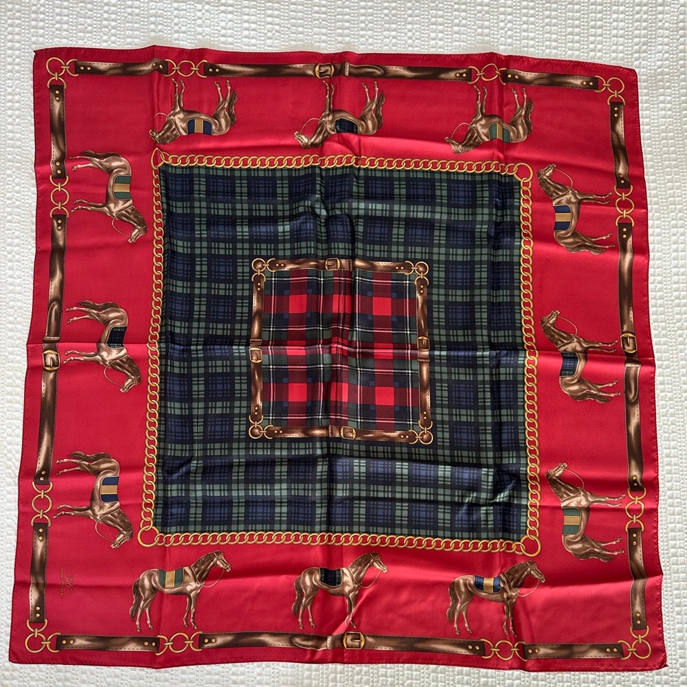 Brooks Brothers 346 Horse Silk Scarf